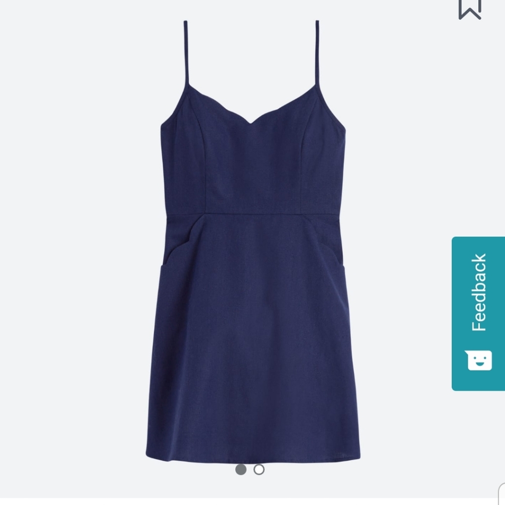 Crissie Scallop Detail Linnen Dress NWT